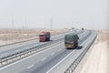 G30 Lianyungang Khorgas Expressway (Lianhuo Expressway) on Silk Road in Jiayuguan, Gansu, China.